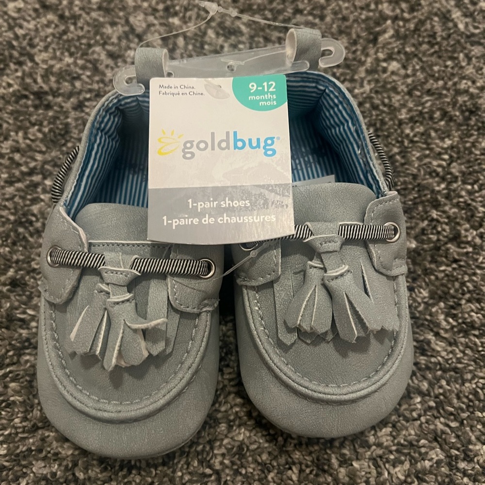 Goldbug Gray Kids Moccasins